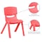Flash Furniture Red Plastic Stackable School Chair with 12" Seat Height, PK2 2-YU-YCX-001-RED-GG - alternate 9
